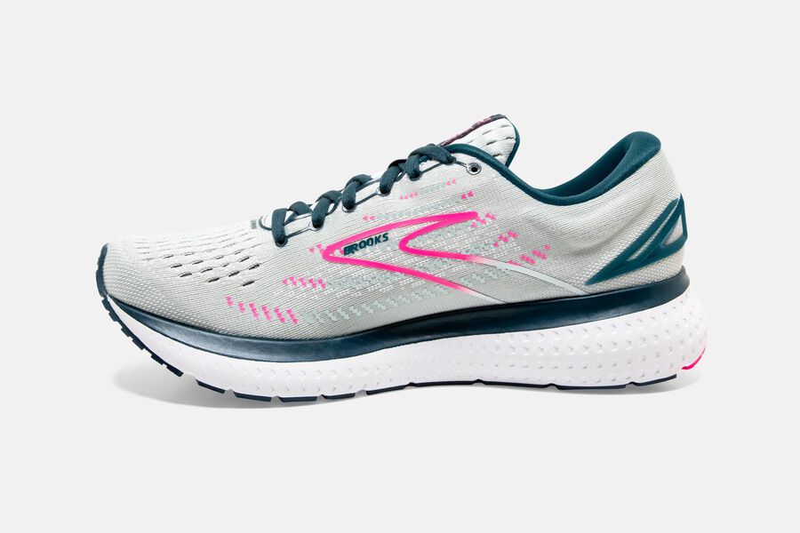 Brooks Glycerin 19 Road Running Shoes Womens White/Pink 507649-XSF